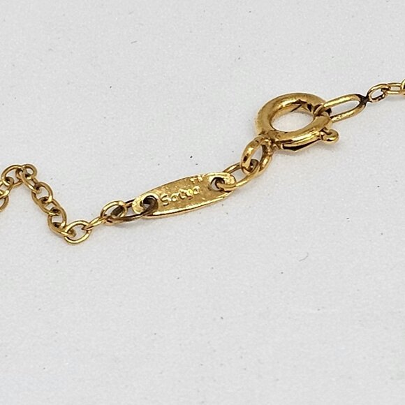 Satya Zodiac Horoscope Gemini Sign Pearl Gem Pendant Necklace 18K Gold Plated - Picture 6 of 12